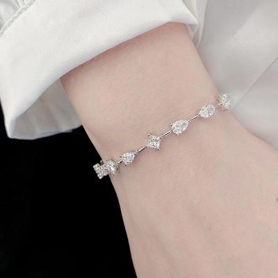 14K Brilliance Lab Grown Man Made Diamond Bracelets Star Fashion Style