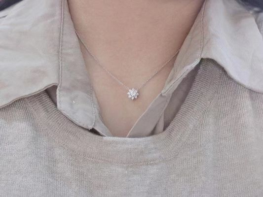0.100kg Package Gross Weight 42cm Length Xinrui Lab Grown Diamonds CVD/Hpht Diamond Necklace